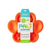 PetDreamHouse Paw Dish Slow Feeder Orange