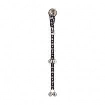 PoochieBells The Original Dog Doorbell Signature Tracks Collection Black 25&quot;