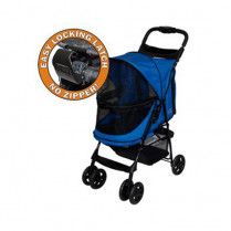 Pet Gear Happy Tails Lite No-Zip Stoller Sapphire