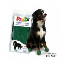 Pawz Rubber Dog Boots Green X-Large