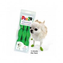 Pawz Rubber Dog Boots Apple Green Tiny