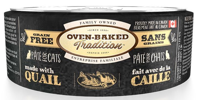 Oven Baked Tradition Grain Free Quail Pate Cat Food 5.5 oz