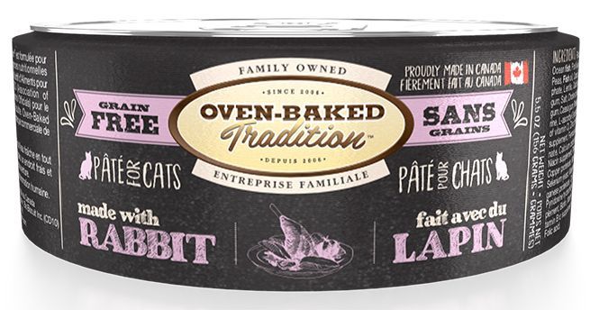 Oven Baked Tradition Grain Free Rabbit Pate Cat Food 5.5 oz