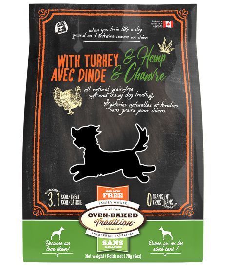 Oven Baked Tradition All Natural Grain Free Soft and Chewy Dog Treats Turkey