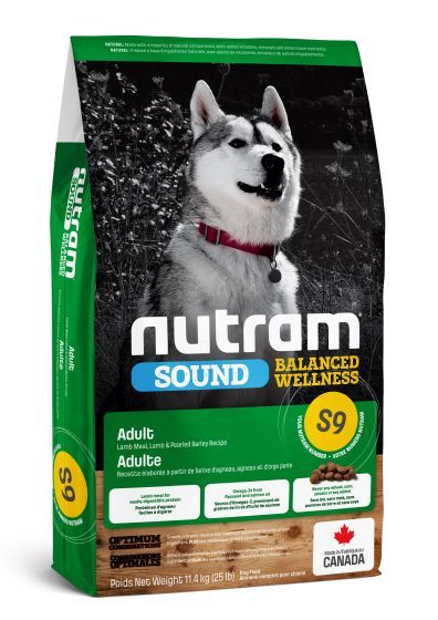 Nutram Sound Balanced Wellness(S9) Lamb and Barley Dry Dog Food 25 lb