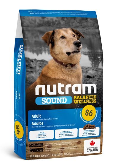 Nutram Sound (S6) Chicken and Brown Rice Dog 25lbs