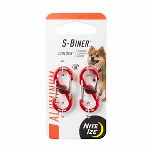Nite Ize S-Biner Taglock Aluminum (2Pk) Red