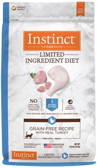 Nature&#39;s Variety Instinct Cat Limited Ingredient Grain Free Recipe With Real Turkey 11 lb