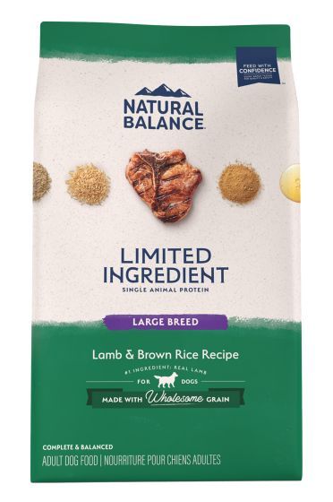 Natural Balance Large Breed Dog Food Lamb And Rice 26 lb