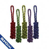 Multipet Nuts For Knots Rope Tug W Stick Asst 16&quot;