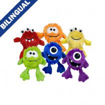 Multipet Minipet Plush Monster Assorted Dog Toy