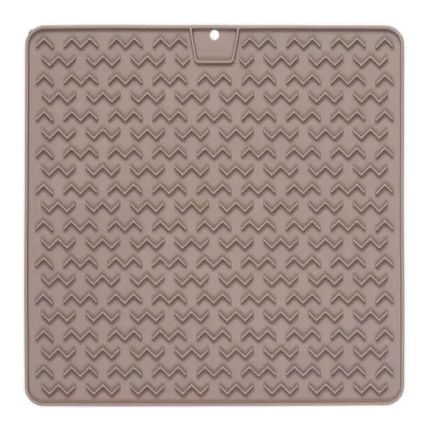 Messy Mutts Silicone Therapeutic Licking Mat 12X12 Grey
