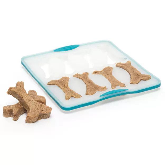 Messy Mutts Bake And Freeze Silicone Treat Maker. Blue/Clear