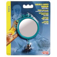 Living World Round Dble Sided Mirror W/Bell 7Cm