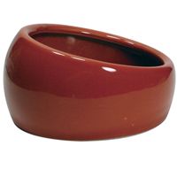 Living World Ergonomic Dish Small 120 Ml (4.22 Oz) Terra Cotta/Ceramic