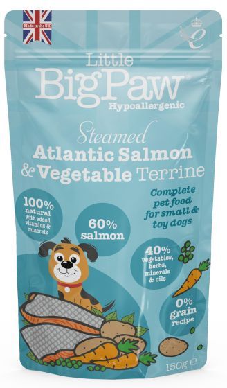 Little Big Paw Steamed Atlantic Salmon &amp; Vegetables 150g Dog