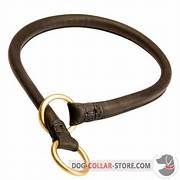 Lacets Rolled Leather Choke Collar Black 1X20Inch