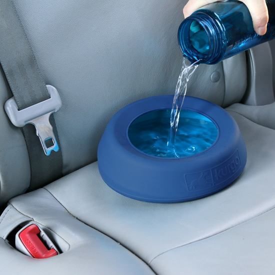 Kurgo Splash Free Wander Water Dog Bowl Blue