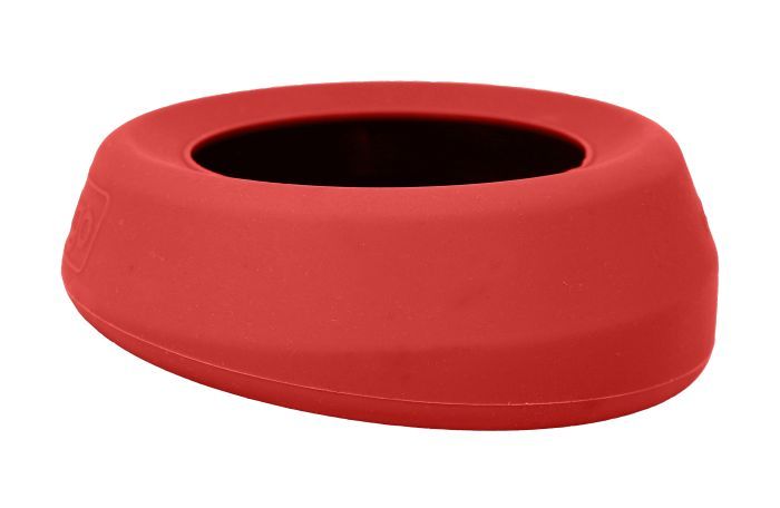 Kurgo Splash Free Wander Water Bowl Chili Red