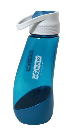 Kurgo Gourd H20 Bottle And Bowl Coastal Blue Dog 1pc