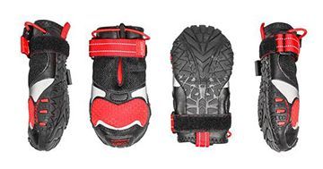 Kurgo Blaze Cross Shoes Set Of 4 Chili Red Black XSmall Dog 2.25in 1pc