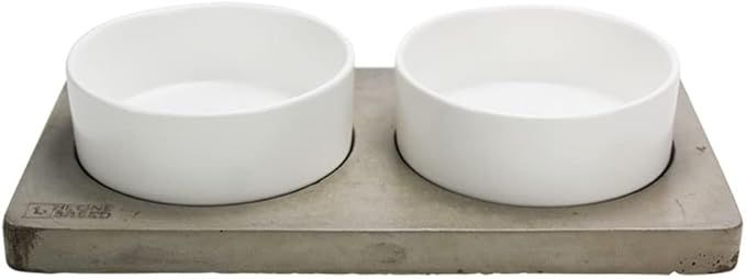 Be One Breed Ceramic Bowl Duo On Concrete Base Medium