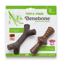 Benebone Tiny 2-Packs Maplestick &amp; Zaggler Bacon Flavor Dog Chew (2 Pack)