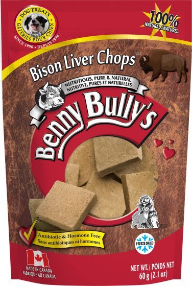 Benny Bully&#39;s Bison Liver Chops for Dogs 60 g