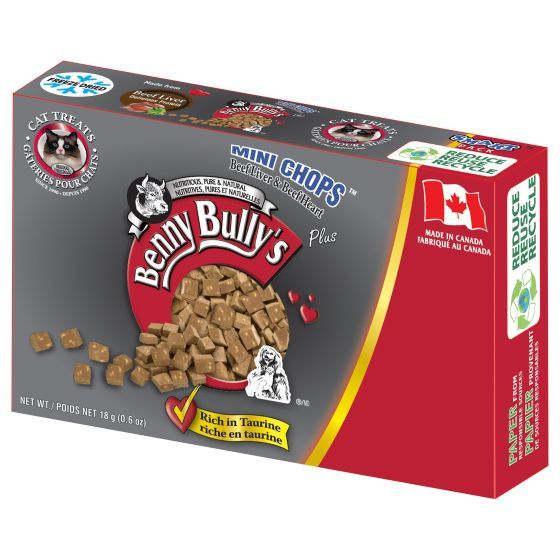 Benny Bully&#39;s Smart Packs Mini Chops Beef Liver &amp; Beef Heart Cat 18g