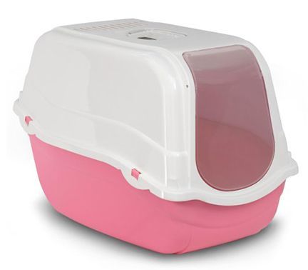 Bergamo Litter Pan Romeo With Top And Filter Coral Cat