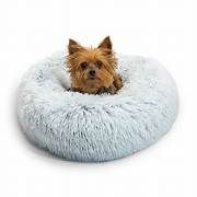 Best Friends by Sheri Donut Bed In Shag Fur Frost (18&quot; X 18&quot;)