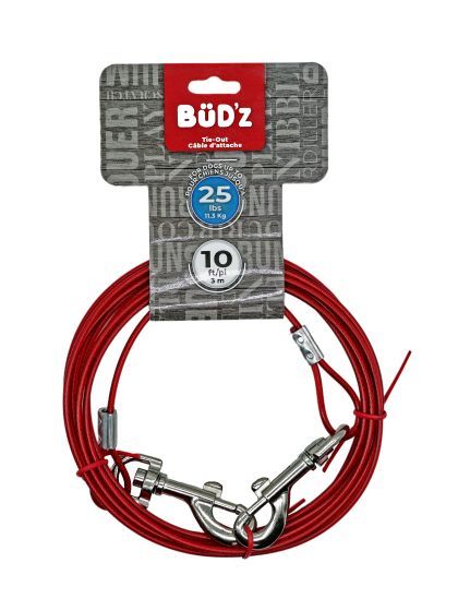 Bud-Z 10ft Tie Out (Up To 25Lbs) Dog 1pc
