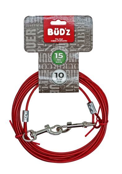 Bud-Z 10ft Tie Out (Up To 15 Lbs) Dog 1pc