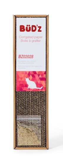 Bud-Z Corrugated Paper Scratcher with Catnip for Small Cats 46cm x 13cm x 5cm