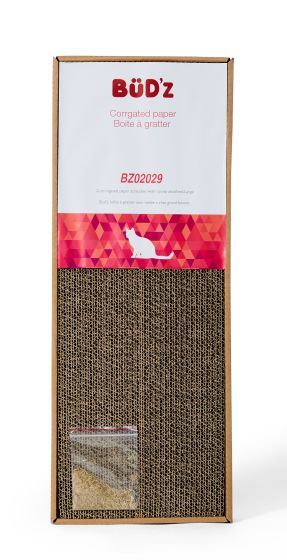 Bud-Z Corrugated Paper Scratcher with Catnip for Large Cats 56cm x 22cm x 5cm
