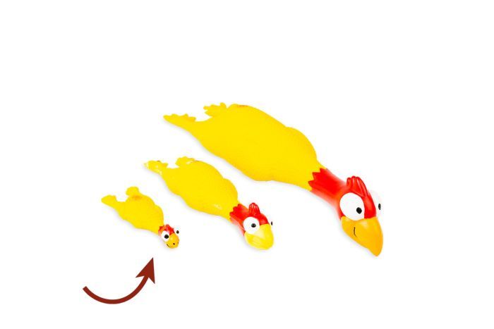 Bud-Z Latex Chicken Squeaker Yellow