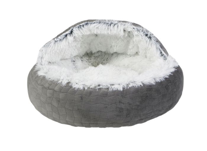 Bud-Z Hood Bed Large Cosmos Grey Dog Cat 60x60x28cm