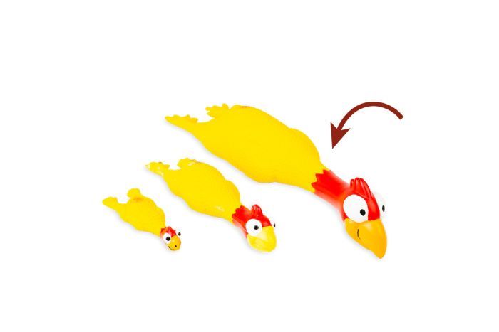 Bud-Z Latex Chicken Squeaker Yellow Dog 1X1Pc 16.9In