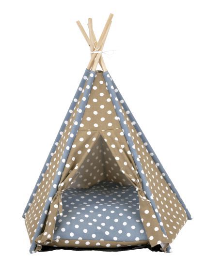 Bud-Z Polka Dot Tent Dog 26x25in 1pc