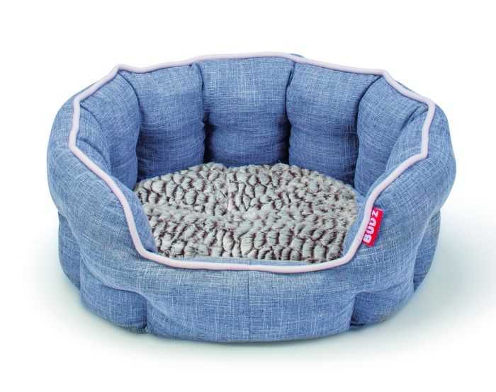 Bud-Z Round Deluxe Cuddler Dog Bed Blue 17.5&quot; x 15.5&quot;