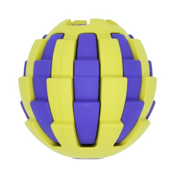 Bud-Z Rubber Astro With Treat Holes Yellow 2.5In