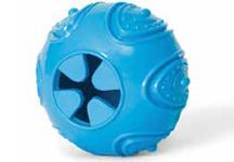 Bud-Z Rubber Ball W Treat Hole Blue