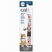 Catit Adjustable Breakaway Nylon Collar with Rivets Pink and White with Ladybugs 20-33 cm