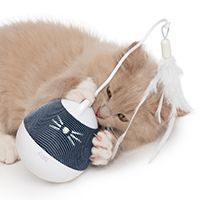 Catit Pixi Spinner Electronic Cat Toy White &amp; Blue