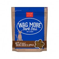 Cloud Star Wag More, Bark Less Soft and Chewy Bacon, Cheese and Apple Dog Treats 6 oz