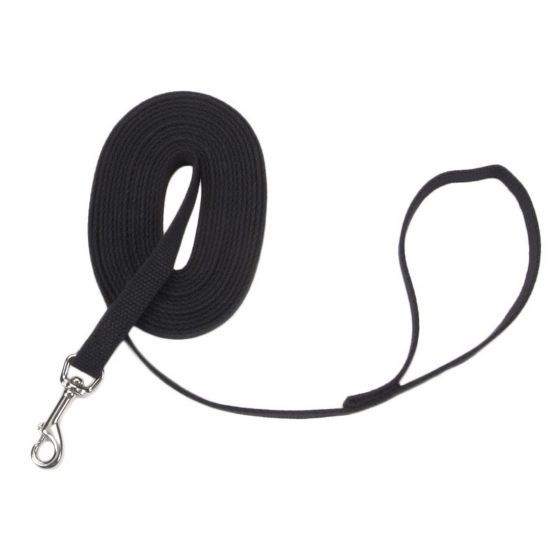 Coastal Train Right Cotton Web Training Leash Black Dog 1pc 5/8inx20ft