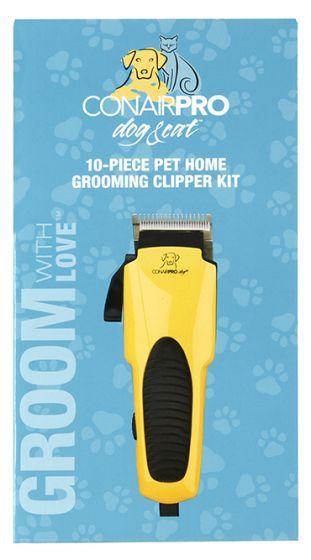 Conairpro 10pc Pet Home Grooming Clipper Kit