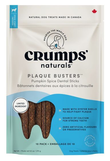 Crumps Plaque Busters With Pumpkin Spice for Dogs 10 pc