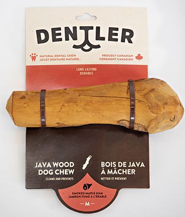 Dentler Java Wood Dog Chew Smoked Ham Maple Medium Dog 1P