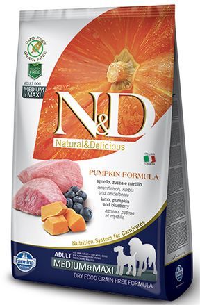Farmina Pumpkin, Lamb and Blueberry Medium and Maxi Dog Food 12 kg